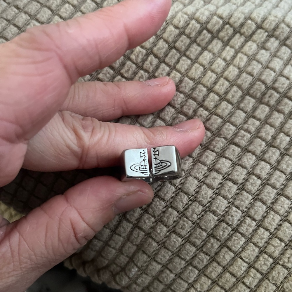 Vivienne westwood silver ring embossed size 7